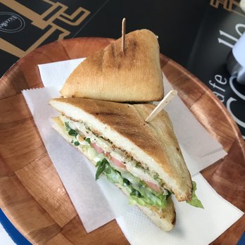 Cafe Uccello - Crab Melt. No spicy sauce on the side (because it was already on the sandwich). - Breakfast & Brunch Near Me - Oakland, California Cafe Uccello - Crab Melt. No spicy sauce on the side (because it was already on the sandwich). - Breakfast & Brunch Near Me - Oakland, California