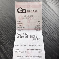 Go North East - Ticket