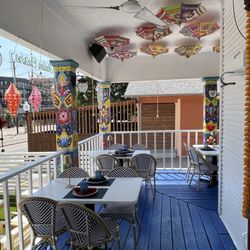 Elephant Indian Bar N Grill - Patio dining.