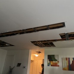 EnviroCare Water Damage Experts - This is where they fix the pipes the pipe was running between apartments.