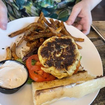 Blacksmith Bar & Restaurant - vegan crab cake sandwich - Bars Near Me - Berlin, Maryland Blacksmith Bar & Restaurant - vegan crab cake sandwich - Bars Near Me - Berlin, Maryland