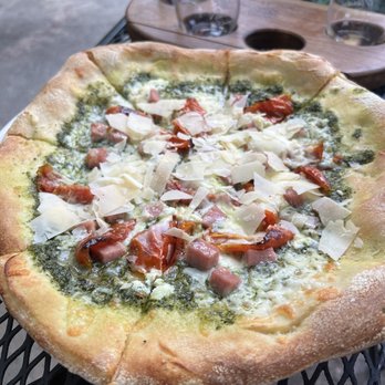 Narcisi Winery - Pizza with pesto sauce - Wine Tasting Room Near Me - Gibsonia, Pennsylvania Narcisi Winery - Pizza with pesto sauce - Wine Tasting Room Near Me - Gibsonia, Pennsylvania