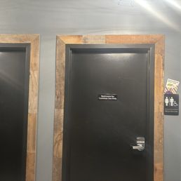 Restroom area and community board Restroom area and community board