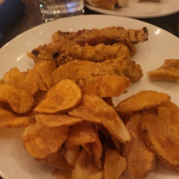 Long Story Short - My daughter's picture of her chicken fingers and salt and vinegar chips, with a small sampling of her pretzel. - Sandwiches Near Me - Pittsburgh, Pennsylvania