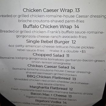 Rebel Kitchen + Bar - Menu - Bars Near Me - Lombard, Illinois