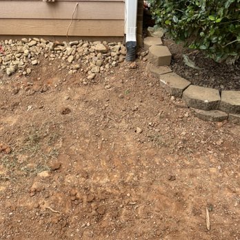 E Leveling Grading - Finish downspout repair - Excavation Services Near Me - Bishop, Georgia
