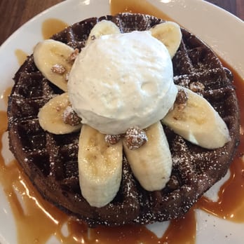 Plums Cafe - Chocolate waffle - Breakfast & Brunch Near Me - Costa Mesa, California