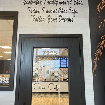 Chai Cafe - 100% Halal Certified Restaurant - Entrance - Cafes Near Me - Overland Park, Kansas
