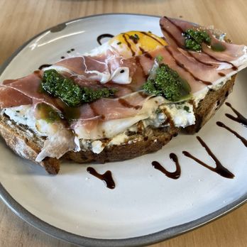 The Baker’s Daughters - Green eggs and prosciutto tartine. - Cafes Near Me - Simi Valley, California The Baker’s Daughters - Green eggs and prosciutto tartine. - Cafes Near Me - Simi Valley, California