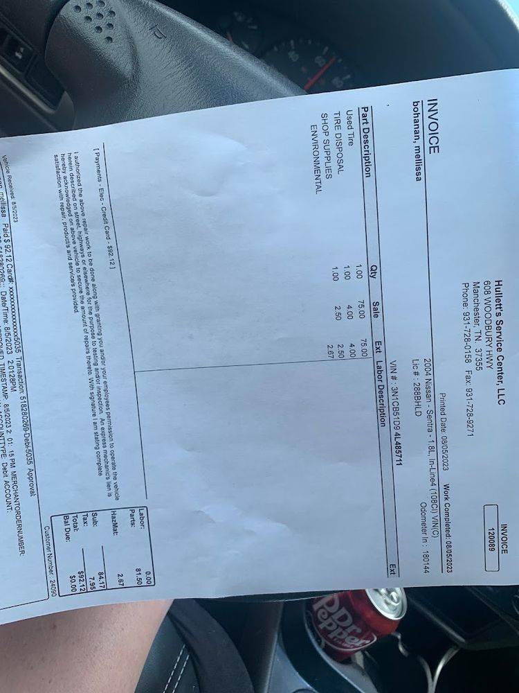 HULLETT’S SERVICE CENTER Updated October 2024 25 Reviews 608 Woodbury Hwy, Manchester