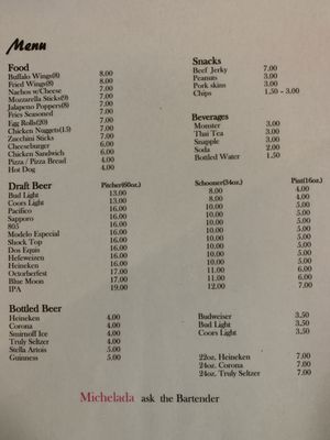 Menu photo 1 Rack and Cue Billiards Stanton, CA