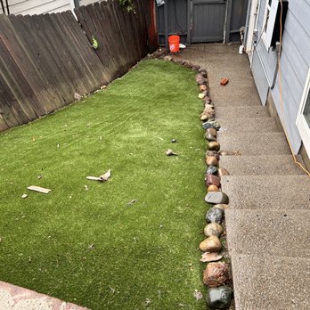 Royal Scoops - No more poop left on turf. We used the pressure washer to get rid of tough, stuck on poop - Pet Waste Removal Near Me
