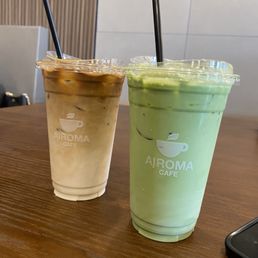 Marble coffee, matcha pandan Marble coffee, matcha pandan