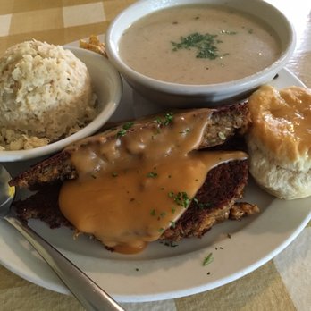 Dish - Veggie loaf with mashed cauliflower, creamy cauliflower soup, biscuit and deviled egg - Southern Near Me - Charlotte, North Carolina