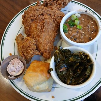 Fixins - 2 piece chicken (white) black eye peas & collar greens - Soul Food Near Me - Detroit, Michigan Fixins - 2 piece chicken (white) black eye peas & collar greens - Soul Food Near Me - Detroit, Michigan