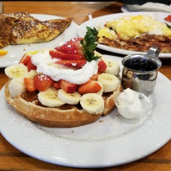 833 Brick Cafe - Strawberry banana waffle!!! - American Near Me - Livermore, California 833 Brick Cafe - Strawberry banana waffle!!! - American Near Me - Livermore, California