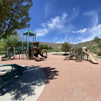 Somersett East Park - View of the two play structures. - Parks Near Me - Reno, Nevada Somersett East Park - View of the two play structures. - Parks Near Me - Reno, Nevada