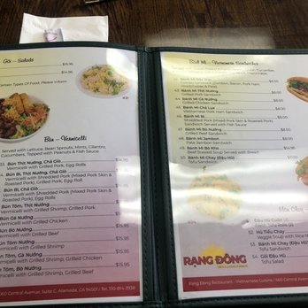 Rang Dong Restaurant - Menu - March 2023 - Vietnamese Near Me - Alameda, California