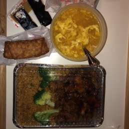 General tsaos chicken and egg drop soup and eggroll General tsaos chicken and egg drop soup and eggroll