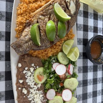 Basil Mexican Food - Mojarra was small and over fried . Rice and beans were good - Salad Near Me - Lakewood, California Basil Mexican Food - Mojarra was small and over fried . Rice and beans were good - Salad Near Me - Lakewood, California