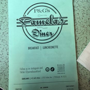 P&G's Pamela's Diner - Menu - Breakfast & Brunch Near Me - Pittsburgh, Pennsylvania P&G's Pamela's Diner - Menu - Breakfast & Brunch Near Me - Pittsburgh, Pennsylvania