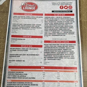 Ethel's Lounge - Menu front page - Lounges Near Me - Waterloo, Ontario Ethel's Lounge - Menu front page - Lounges Near Me - Waterloo, Ontario