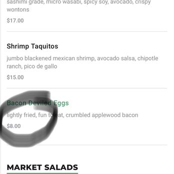 Nick's On 2nd - They thought it was funny to not fry their signature deviled eggs for my togo order. - New American Near Me - Long Beach, California Nick's On 2nd - They thought it was funny to not fry their signature deviled eggs for my togo order. - New American Near Me - Long Beach, California