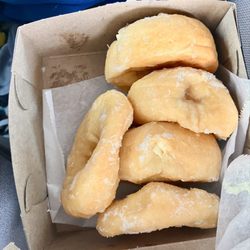 Original glazed, Bavarian cream, apple filled, and sweet cream cheese filled.