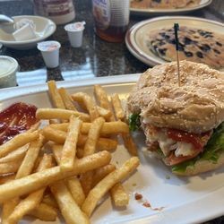 Roland's Restaurant - Fresh and hot haddock sandwich with fries (that were crispy and delicious!)