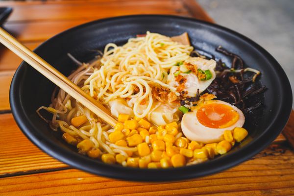 Lifting Noodles Ramen by null