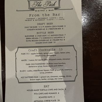 The Park Bistro & Bar - October 2023 - New American Near Me - Lafayette, California The Park Bistro & Bar - October 2023 - New American Near Me - Lafayette, California