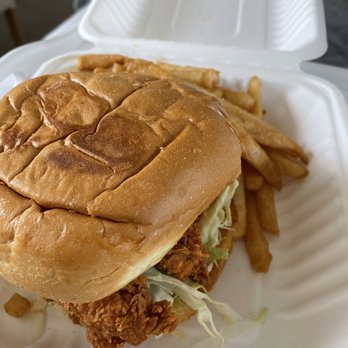 Imagination On Fire - Chicken sandwich with fries, no mayo. - Burgers Near Me - Napa, California Imagination On Fire - Chicken sandwich with fries, no mayo. - Burgers Near Me - Napa, California