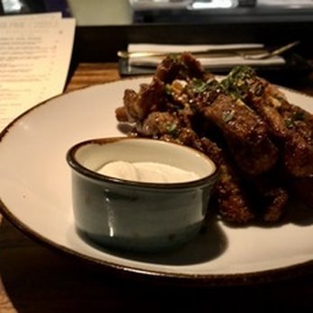 El Five - HARISSA EGGPLANT FRIES
C R I S P Y G A R L I C , H O N E Y G L A Z E , D I L L ,
MINT, LEMON YOGURT - Tapas/Small Plates Near Me - Denver, Colorado El Five - HARISSA EGGPLANT FRIES
C R I S P Y G A R L I C , H O N E Y G L A Z E , D I L L ,
MINT, LEMON YOGURT - Tapas/Small Plates Near Me - Denver, Colorado