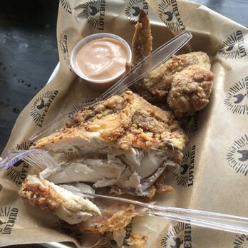 Lovebird - 2 piece fried chicken, I couldn't wait to start eating it. - Chicken Shop Near Me - Bryn Mawr, Pennsylvania