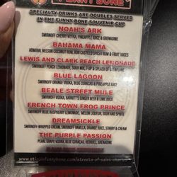 The Funny Bone - Streets Of St Charles - Drink menu