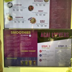 Rico's Acai - Menu Board