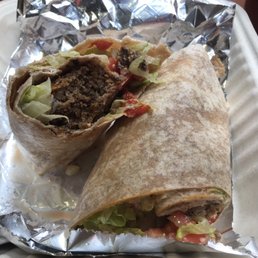 Black bean burger wrap Black bean burger wrap