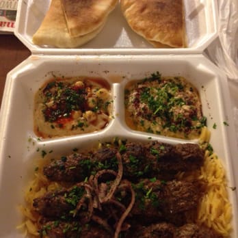 Mr. Shawarma & Grill - Kafta kebab with baba ghanouj and hummus. - Mediterranean Near Me - Fairborn, Ohio Mr. Shawarma & Grill - Kafta kebab with baba ghanouj and hummus. - Mediterranean Near Me - Fairborn, Ohio