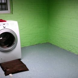 Basement floor cleaned and painted with epoxy and walls painted by Handyman Services. Good, clean work. :-)