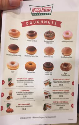 Menu photo 4 Krispy Kreme Manassas, VA