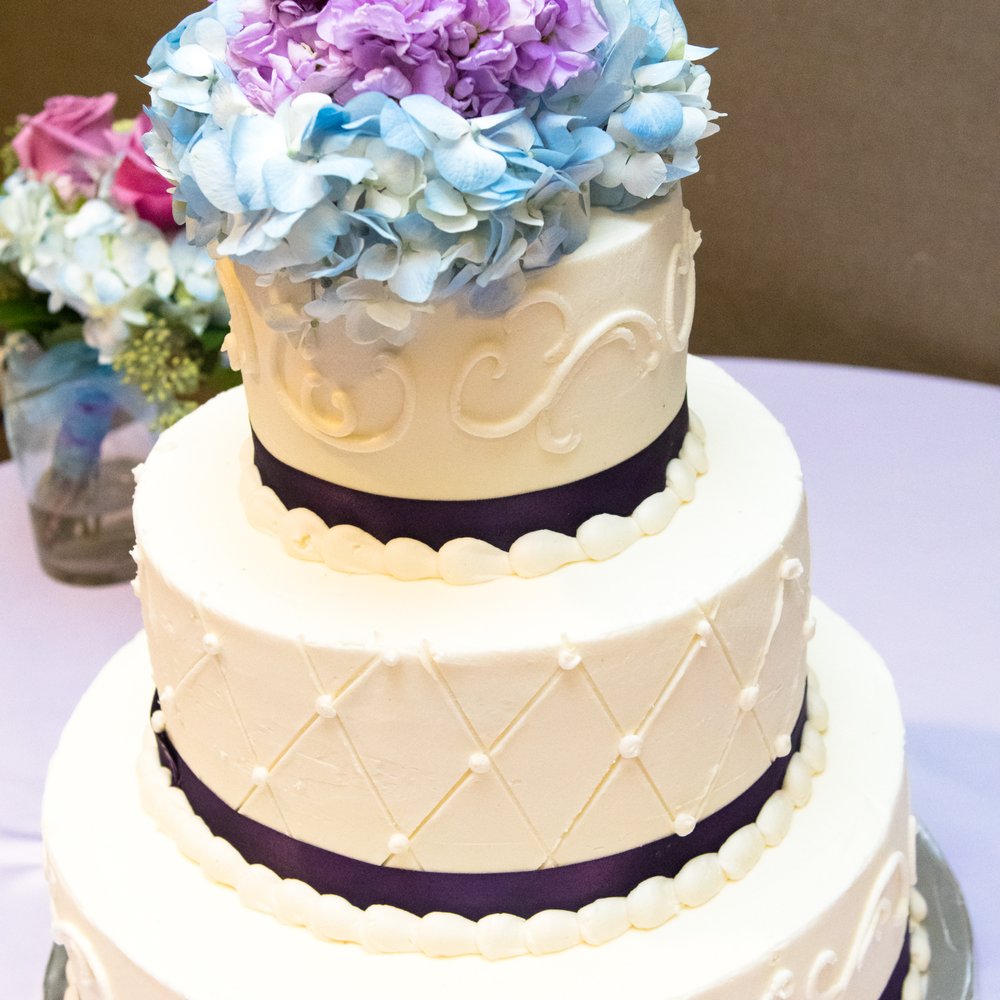 Chantel's Bakery - our 3-tiered wedding cake - Cupcakes Near Me - Sterling, Virginia Chantel's Bakery - our 3-tiered wedding cake - Cupcakes Near Me - Sterling, Virginia
