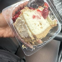 Del's Kitchen - Strawberry Cheesecake made by the owner.... Gheeesh
