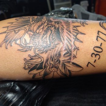 Peter Gunz Tattoo - Dragon koi with lotus - Tattoo Near Me - Arcadia, California Peter Gunz Tattoo - Dragon koi with lotus - Tattoo Near Me - Arcadia, California