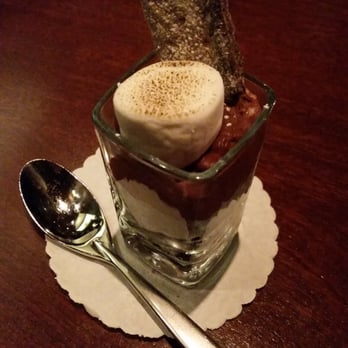Seasons 52 - And their dessert shots are delicately delectable! Chocolate mousse smores - New American Near Me - Plano, Texas Seasons 52 - And their dessert shots are delicately delectable! Chocolate mousse smores - New American Near Me - Plano, Texas
