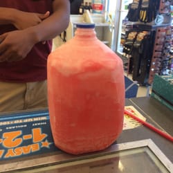 7-Eleven - Bring your own cup slurpee day!!! Haha talk about a big cup!