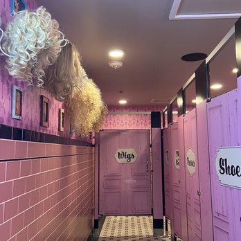 Truck Yard - Women's bathroom- Dolly Parton themed - Food Trucks Near Me - Fort Worth, Texas Truck Yard - Women's bathroom- Dolly Parton themed - Food Trucks Near Me - Fort Worth, Texas