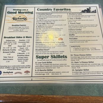 Richards Restaurant - Menu - American Near Me - Marion, Indiana