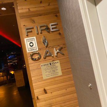 Fire & Oak - Sign from hotel entrance - New American Near Me - Montvale, New Jersey Fire & Oak - Sign from hotel entrance - New American Near Me - Montvale, New Jersey
