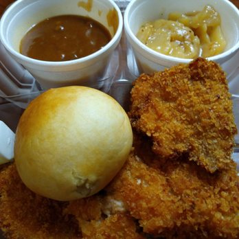 The Auslander - Jaggerschnizle, mushroom gravy: so good! Sides: potato salad (really good). Sauerkraut (not pictured, too sour). - German Near Me - Fredericksburg, Texas