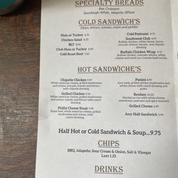 Beckys Sandwiches - New menu
